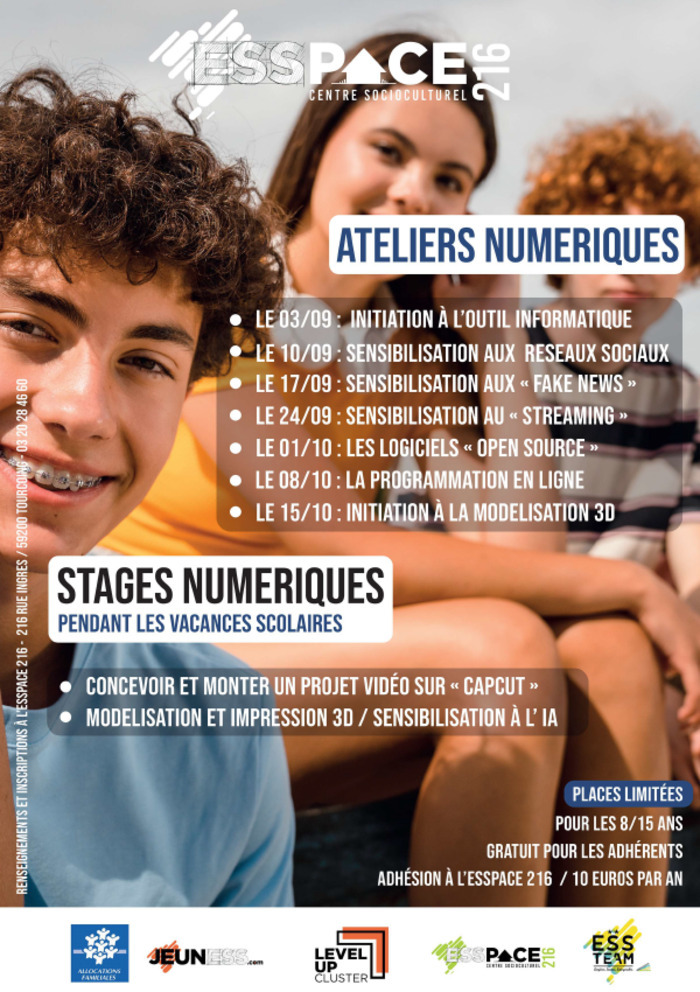 ATELIERS ET STAGES NUMERIQUES SEPTEMBRE / OCTOBRE 2025