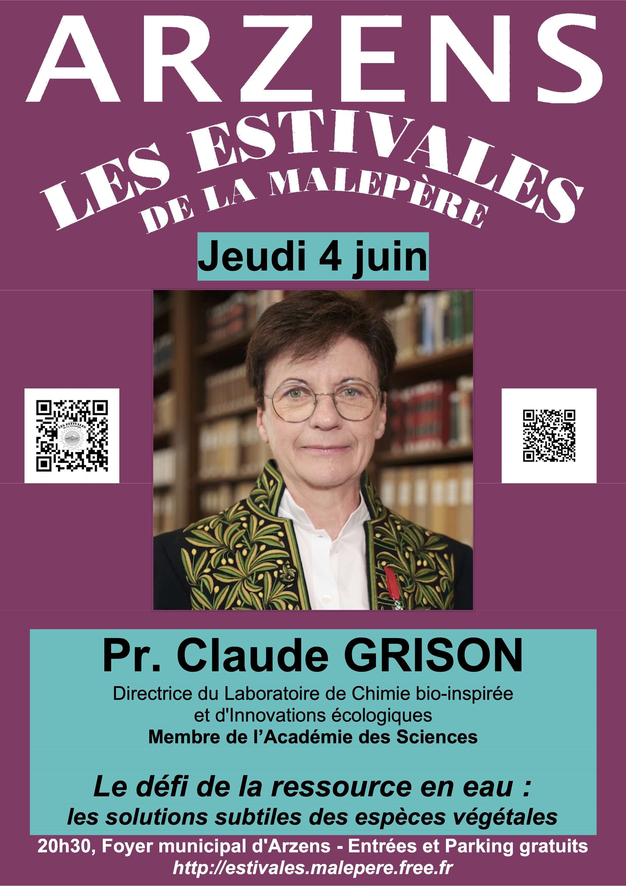 Conférence de la Professeure Claude GRISON
