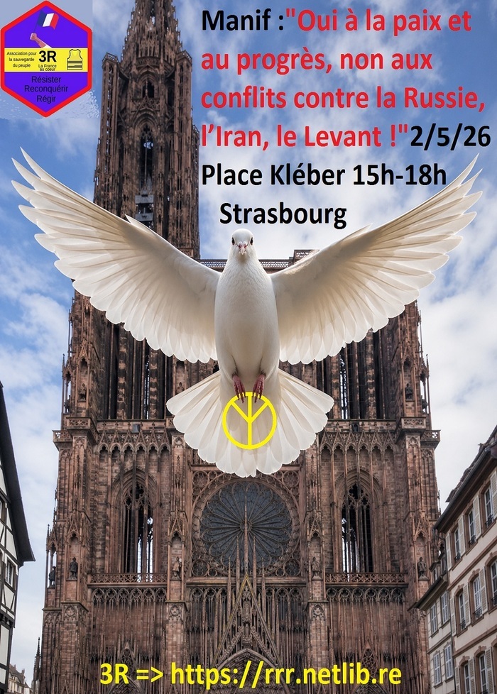 Manif : "Oui à la paix et au progrès, non aux conflits contre la Russie, l’Iran, le Levant !"