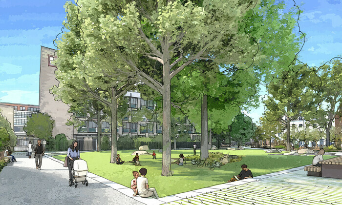 Inauguration du jardin Line Renaud