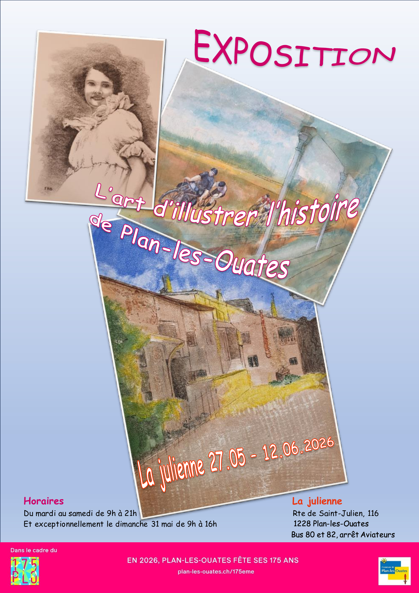 Vernissage de l'Exposition, "L'art d'illustrer l'histoire de Plan-les-Ouates"