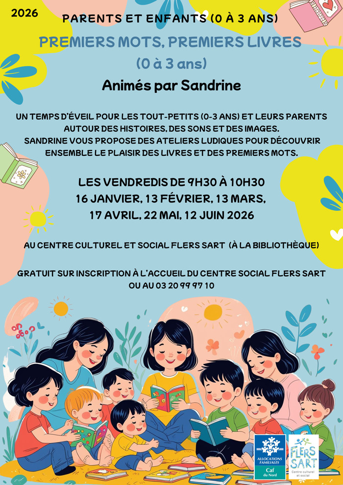 Workshops first words, first books (0 to 3 years)