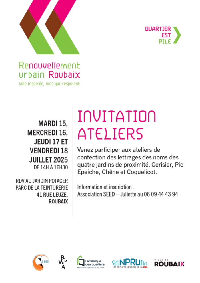 Venez fabriquer les lettres de vos jardins au Pile !