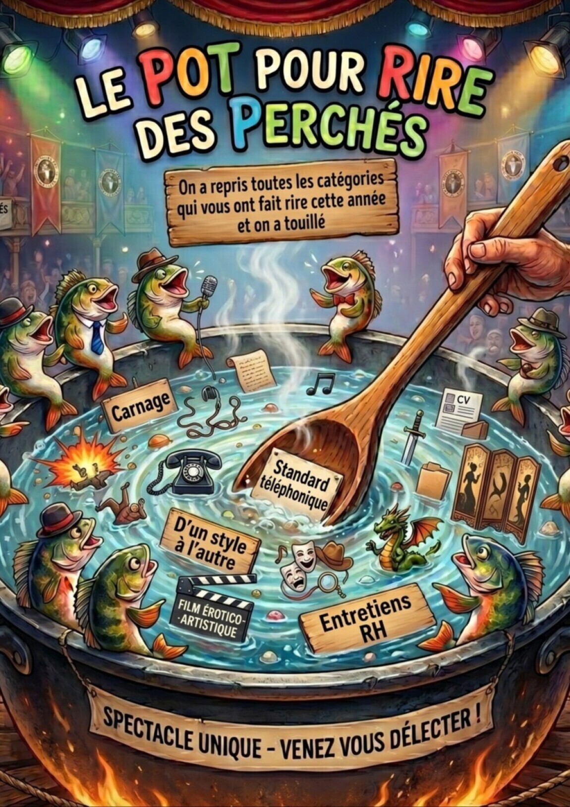 Spectacle d'improvisation des Perchés du Lac : Le Pot Pour Rire