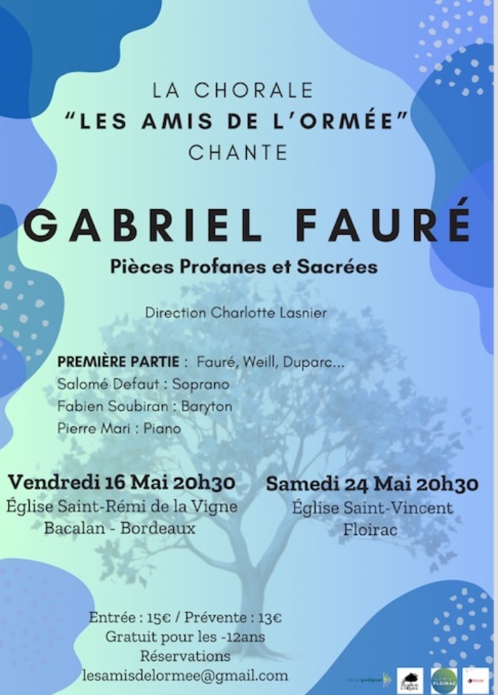 La chorale des Amis de l’Ormée chante Gabriel Fauré
