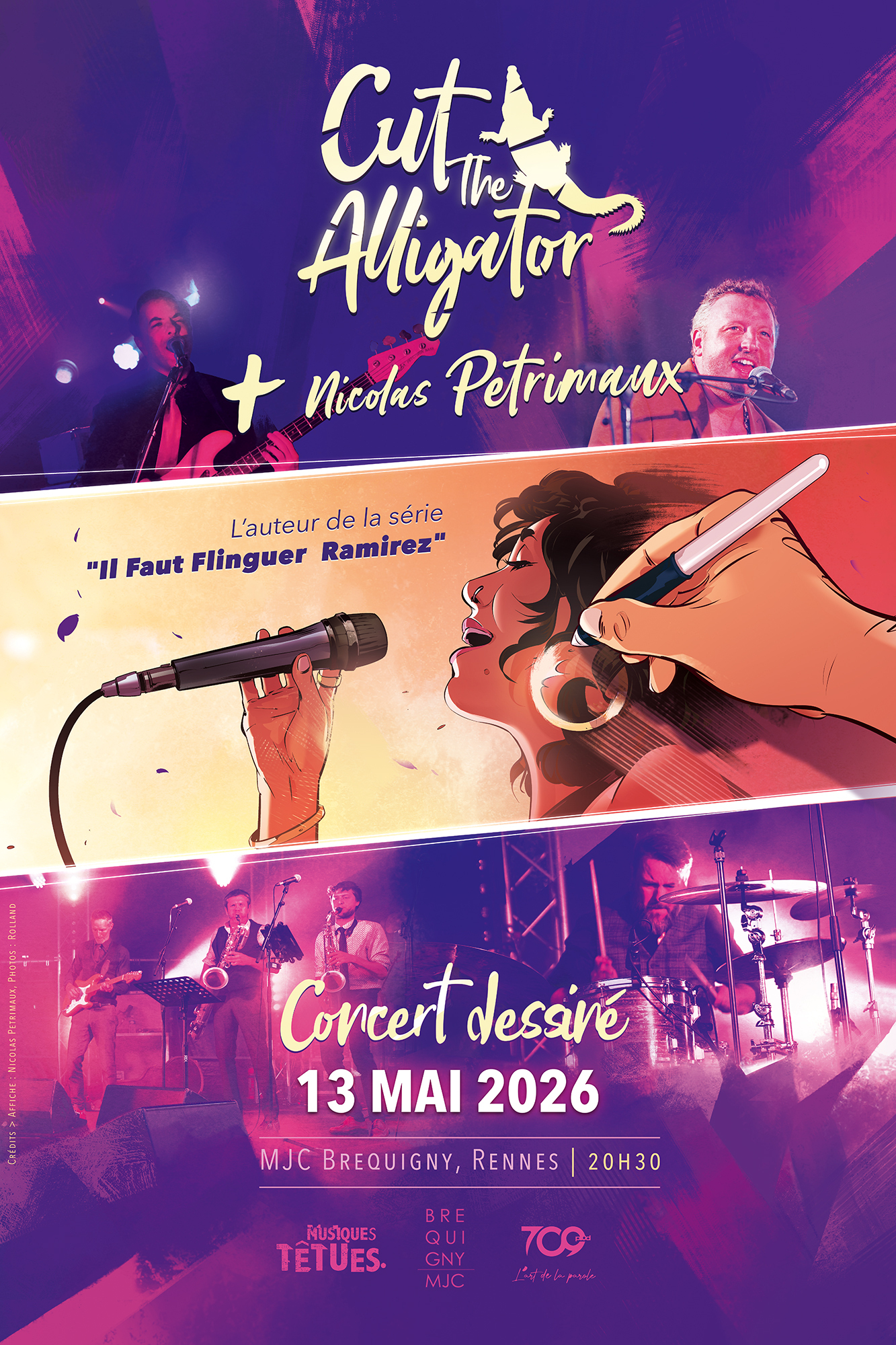 Concert dessiné Cut the Alligator x Nicolas Pétrimaux