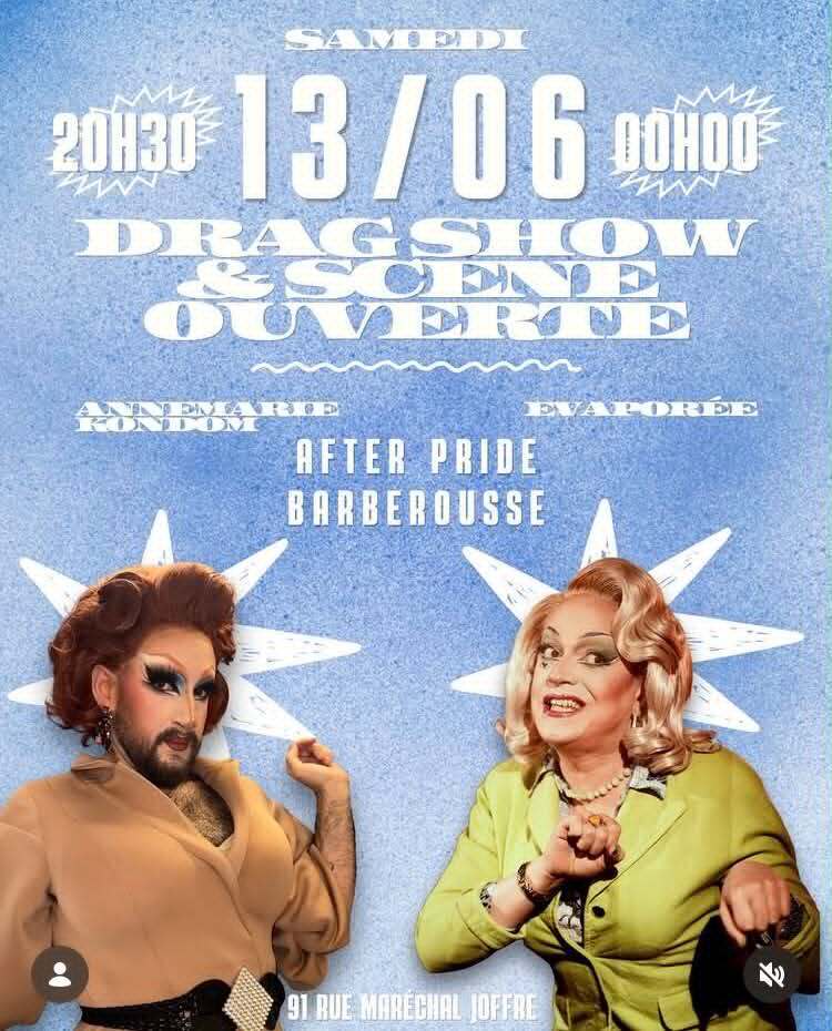 Drag Show & Scène Ouverte: Eva Porée - Anne-Marie Kondom