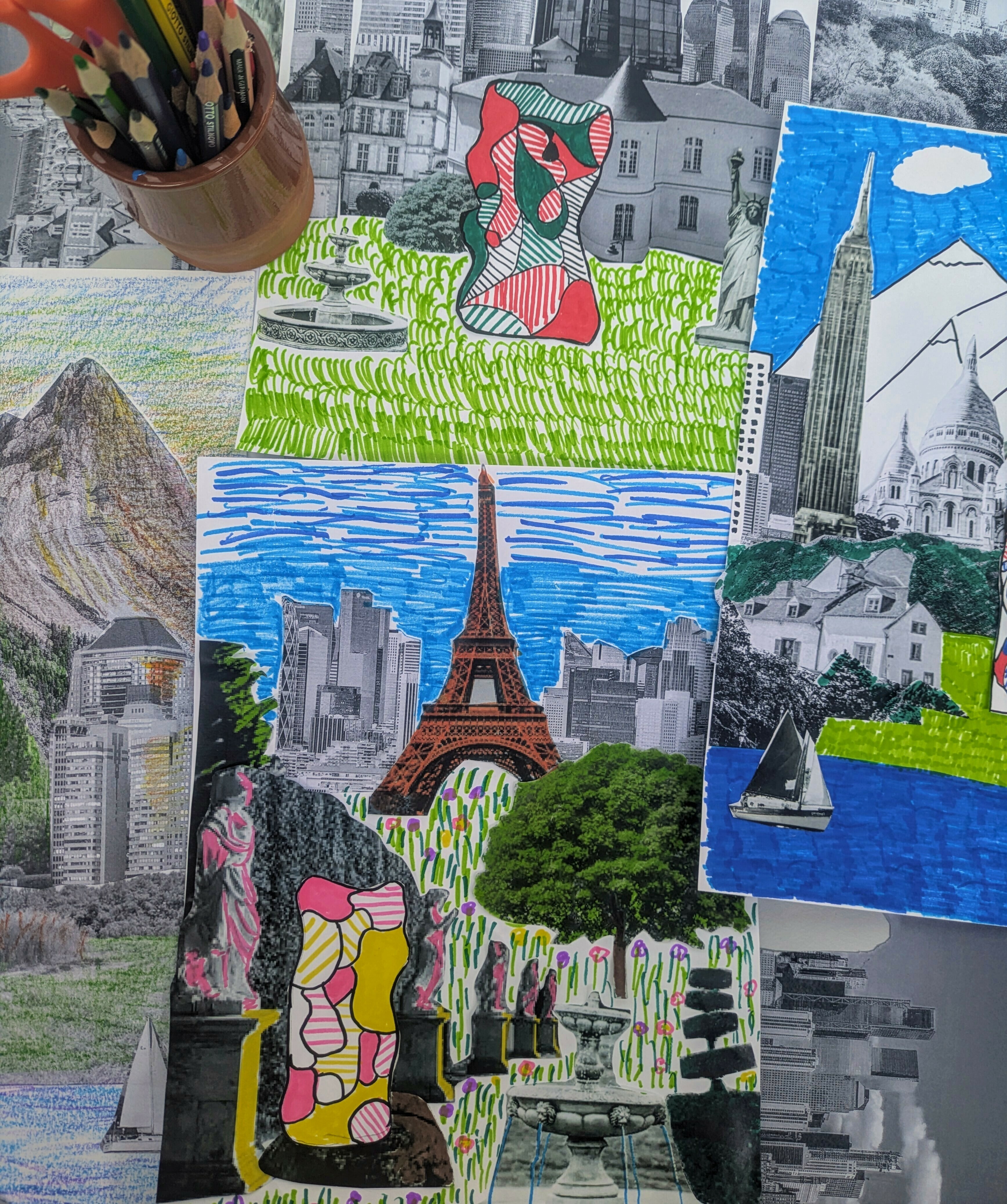 Visite - atelier photomontage - Crée ta Tour aux figures !