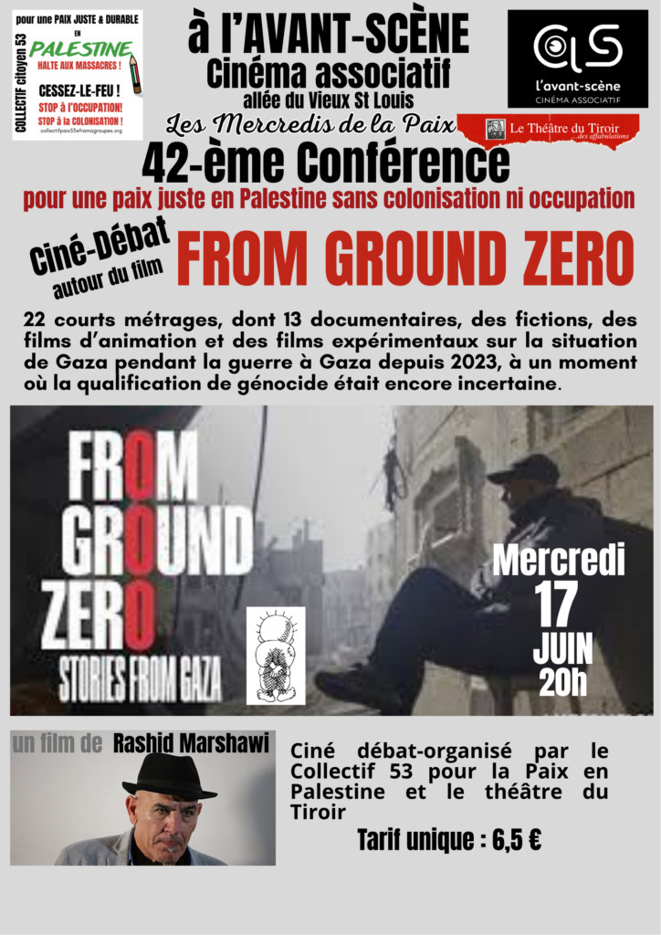 Ciné-débat : projection du film "FROM GROUND ZERO"
