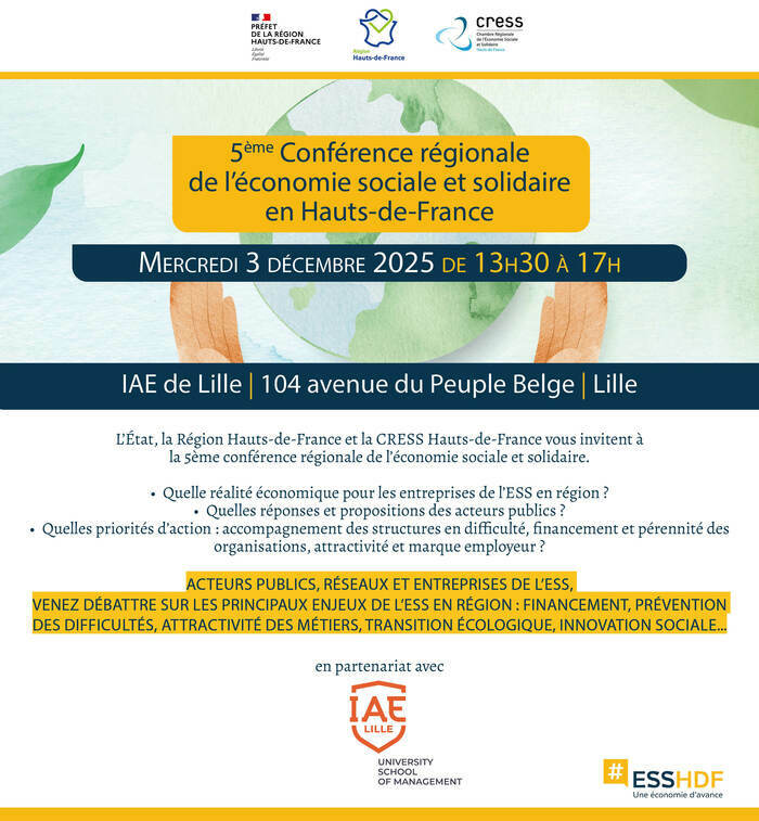 5e conférence régionale de l'ESS en Hauts-de-France