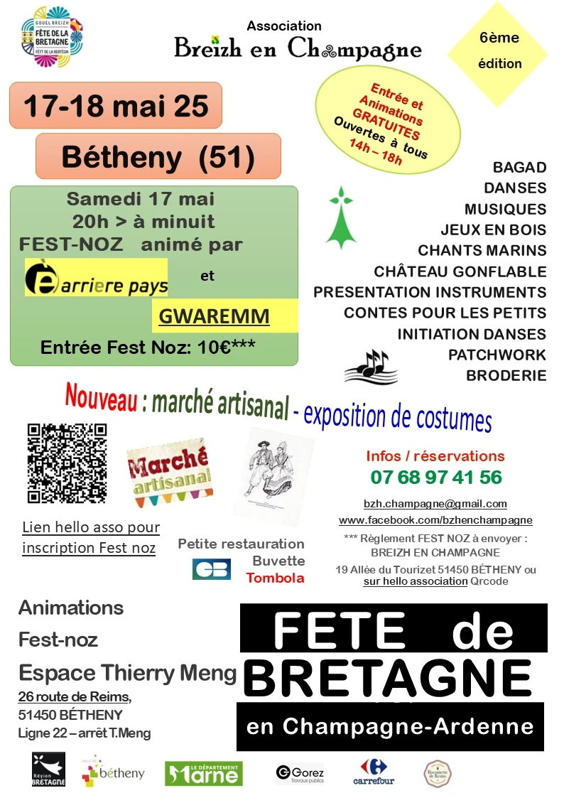 Bétheny FEST NOZ 16-05-26 20h30 - Fête de la Bretagne 16-17 mai