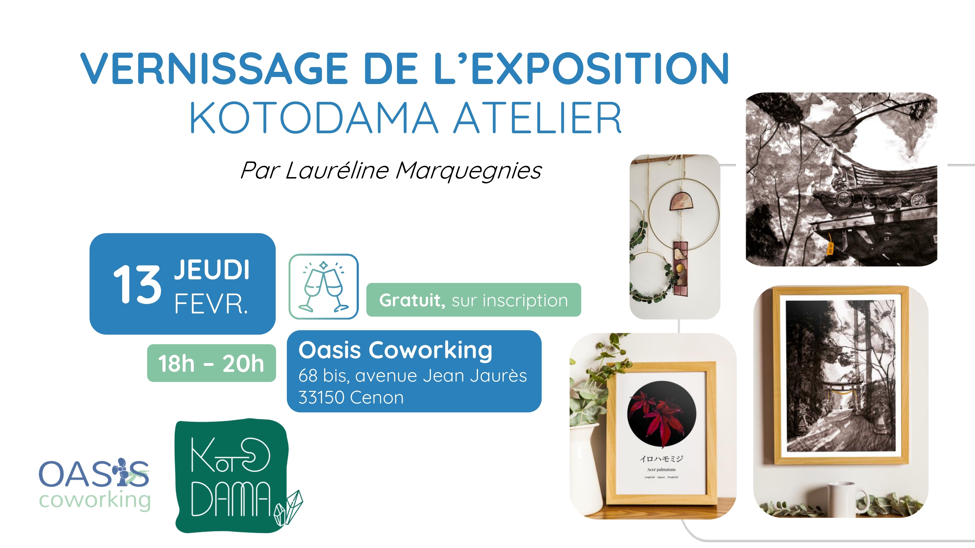 Vernissage de l'exposition de Kotodama Atelier