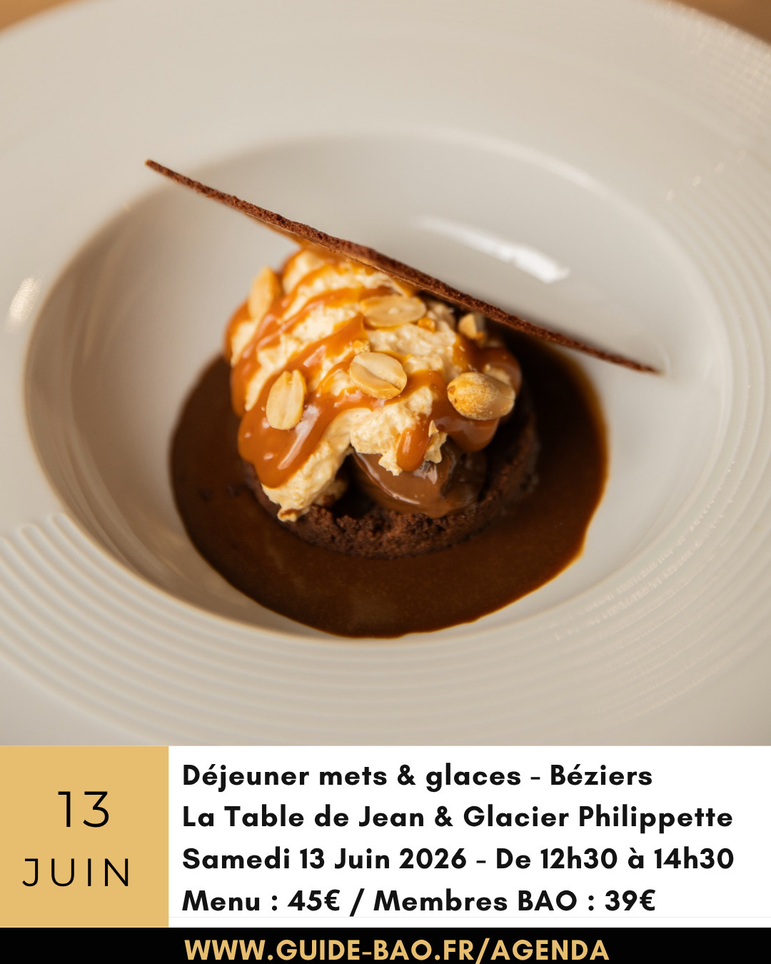 Tablée gourmande en accord mets et glaces à Béziers / Table de Jean et Glacier Philippette