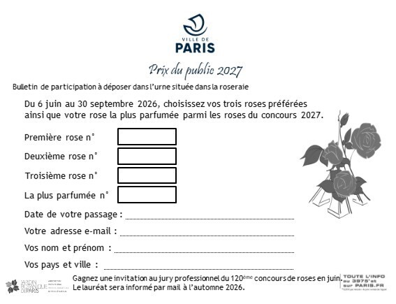 Concours de roses - Prix du Public