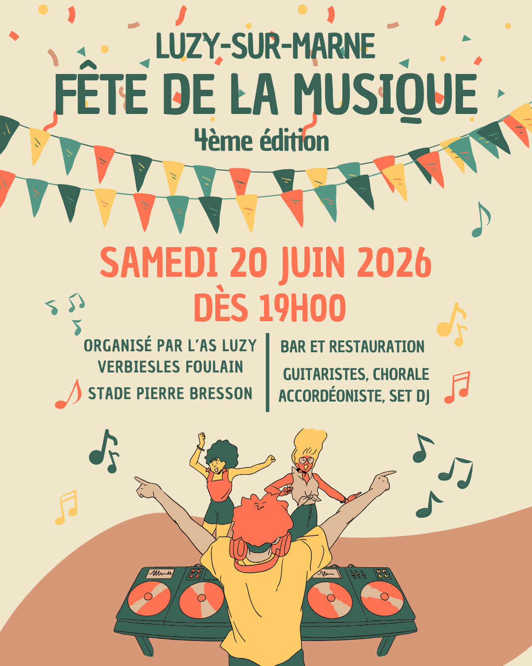 Fête de la musique à Luzy-sur-Marne, samedi 20 juin 2026