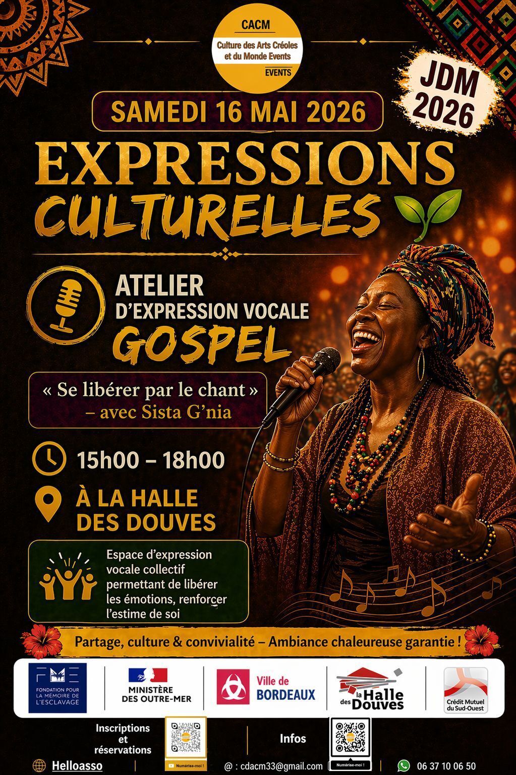 Journées de la mémoire 2026 - "Atelier d'expression vocal Gospel - Se libérer par le chant"