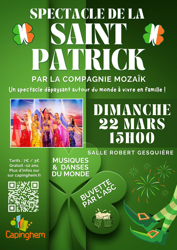Spectacle de la Saint-Patrick, le dimanche 22 mars à Capinghem