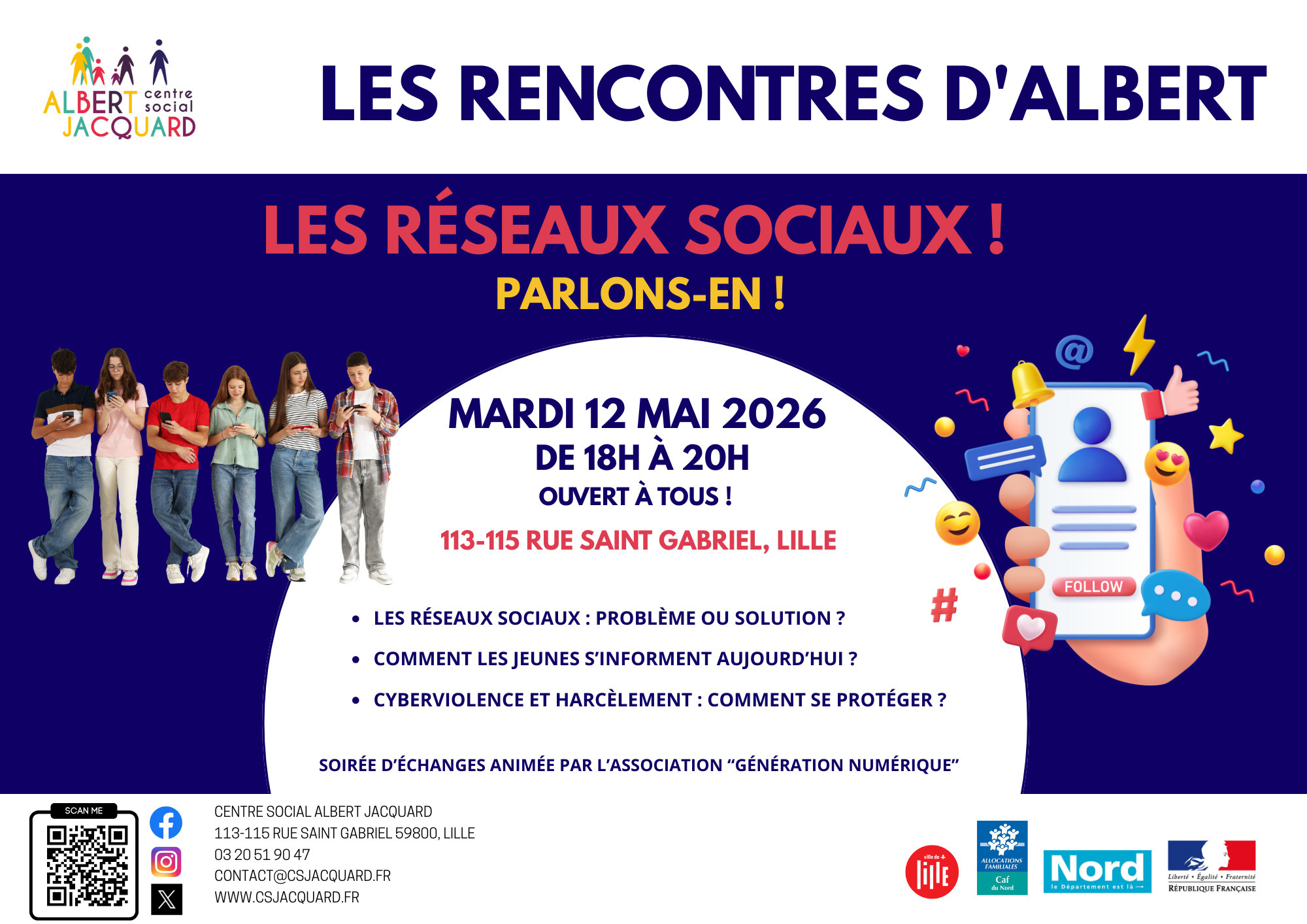 Les réseaux sociaux : Parlons-en le 12 mai 2026 !