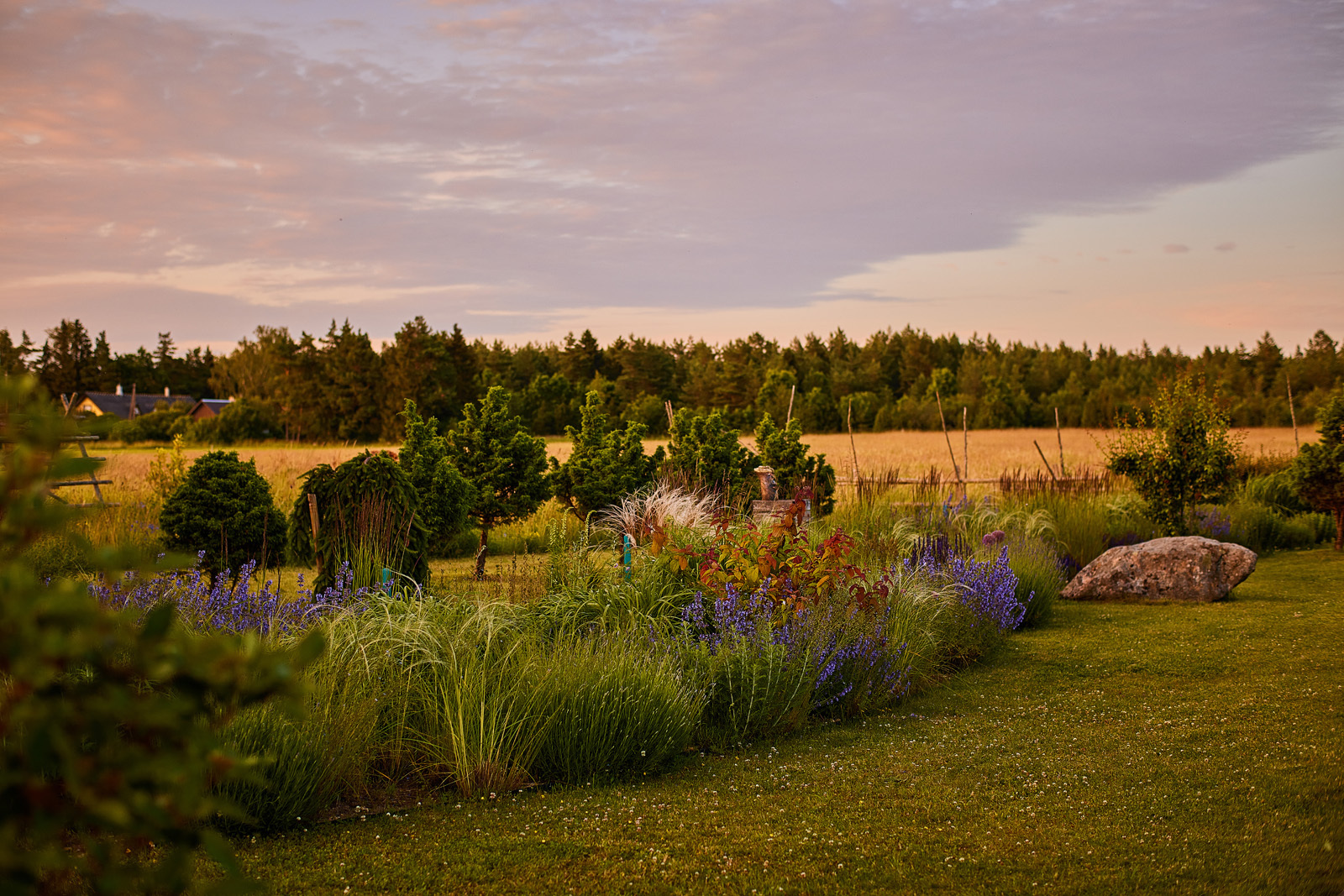 Jardin rustique de style anglais sur l’île de Muhu
