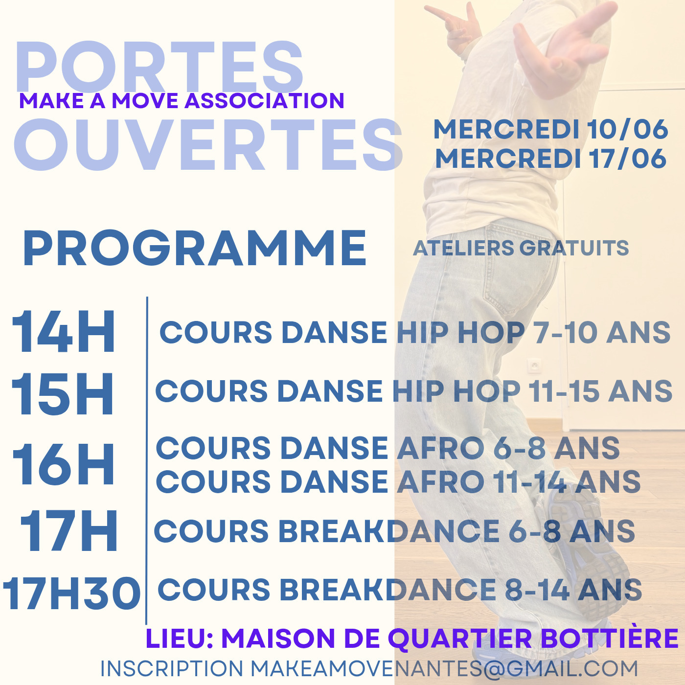 Ateliers et Portes ouvertes danse hip-hop - Association Make a Move