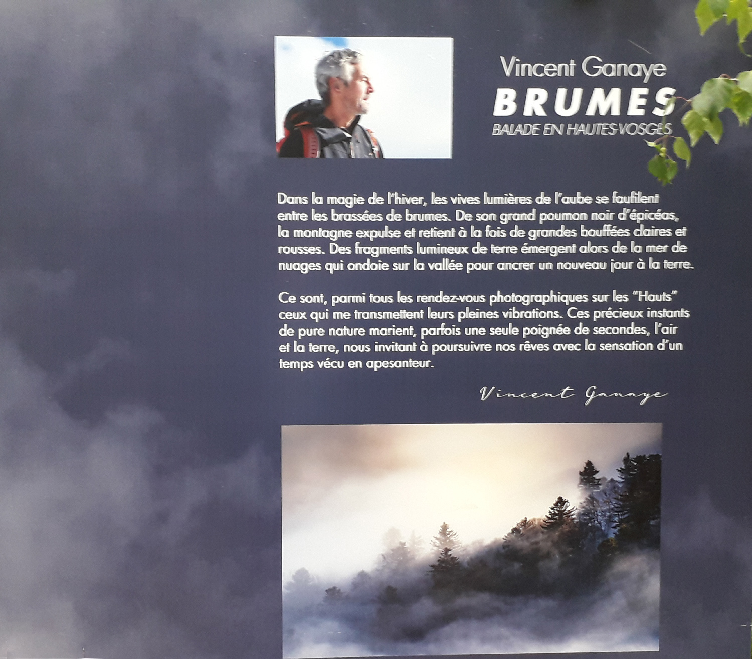 Exposition photographique "Brumes", Vincent Ganaye