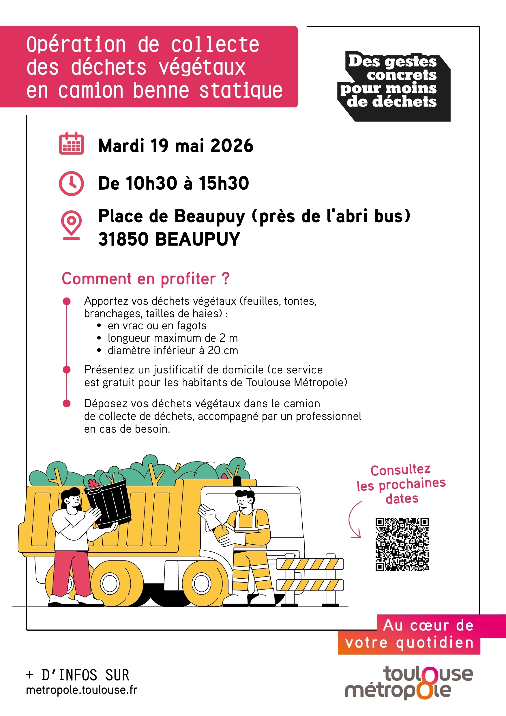 Collecte des déchets végétaux - Mardi 19 mai
