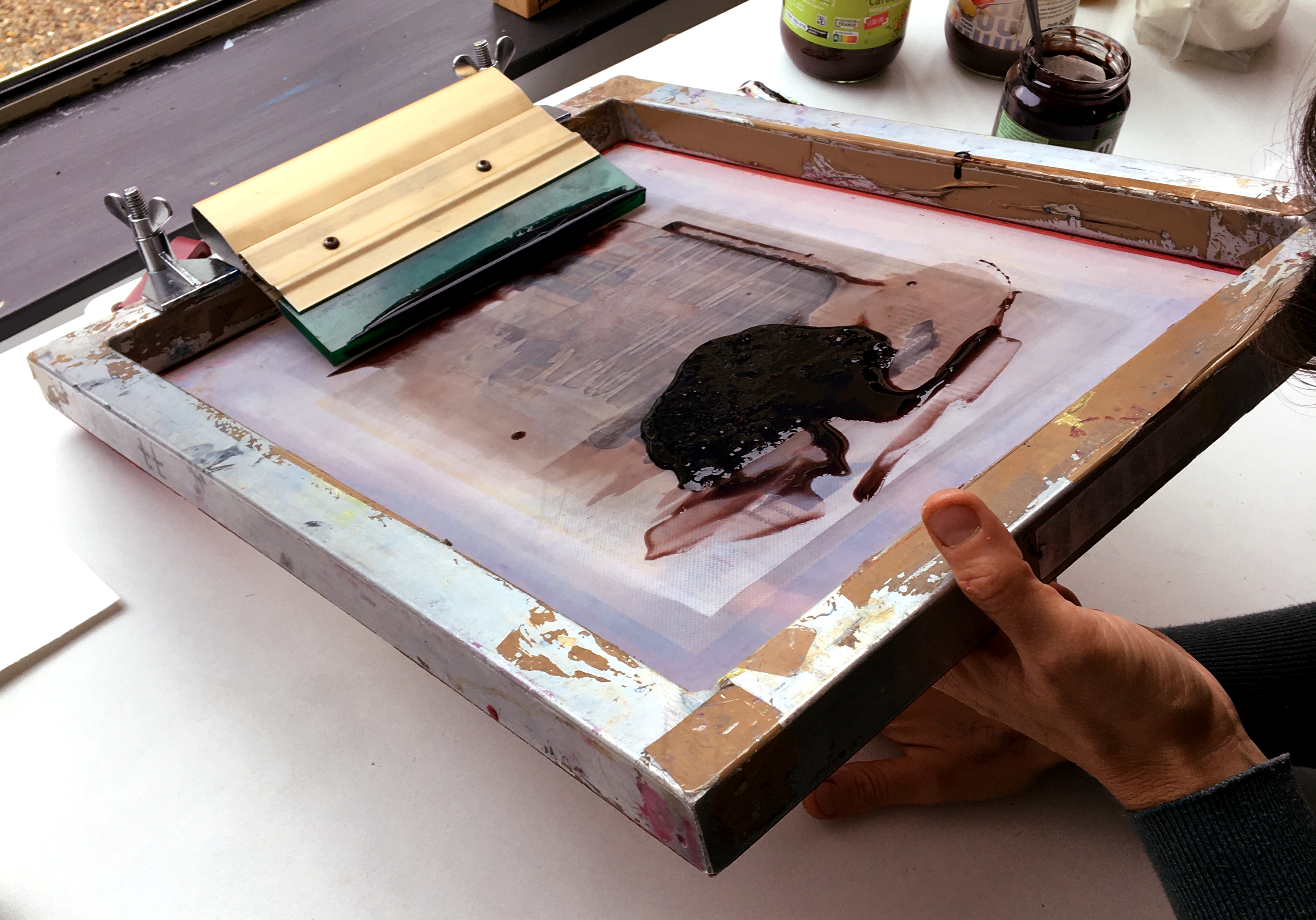 Stand sérigraphie : Toutes les feuilles sont dans la nature