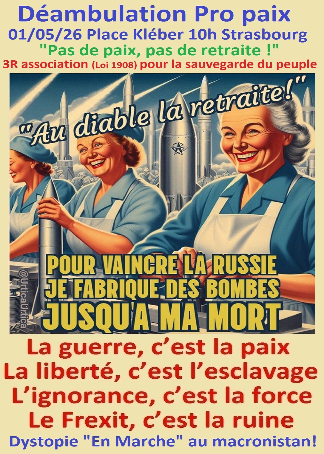Déambulation pro paix 1 mai 2026 à Strasbourg