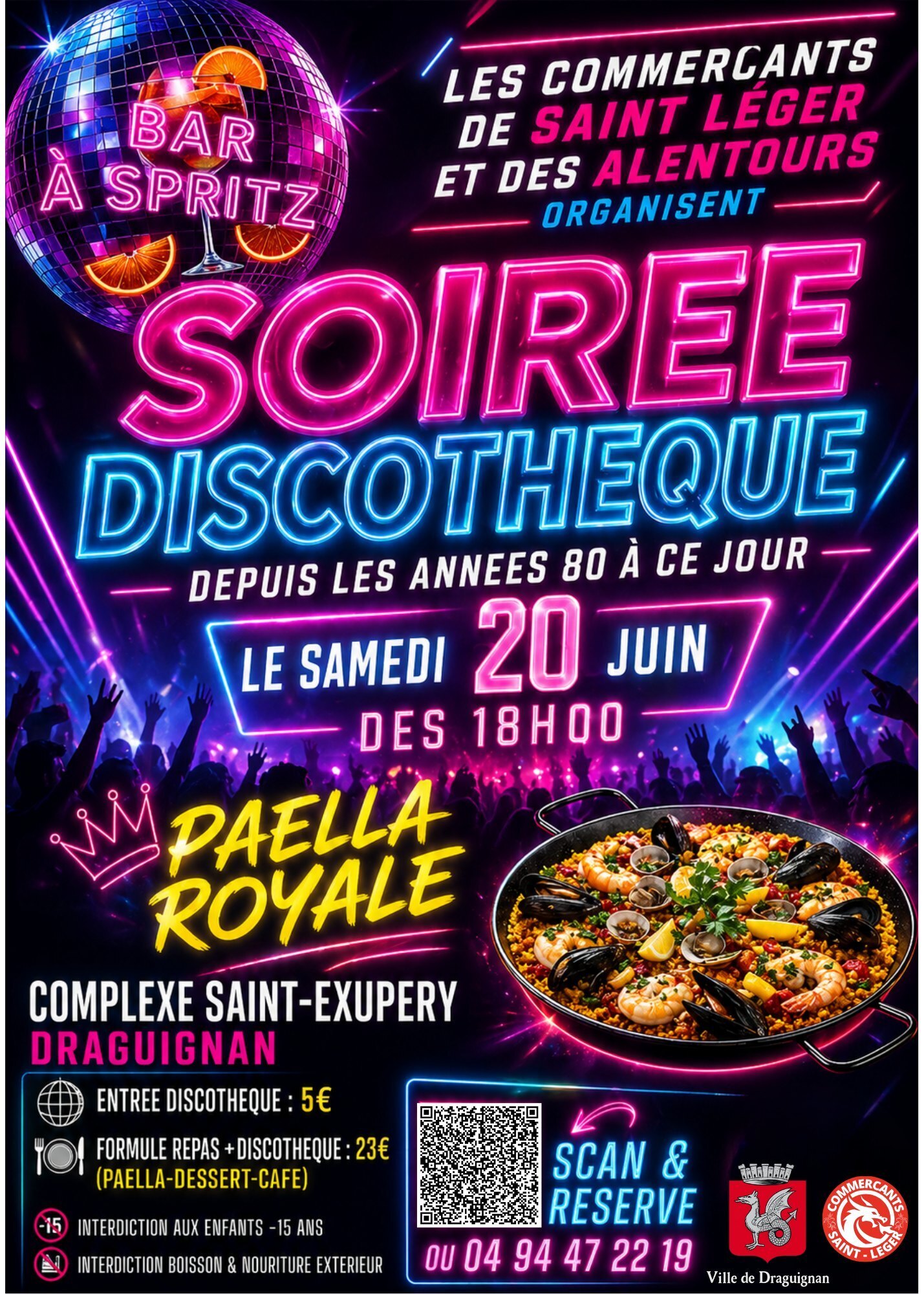 Soirée discothèque années 80'