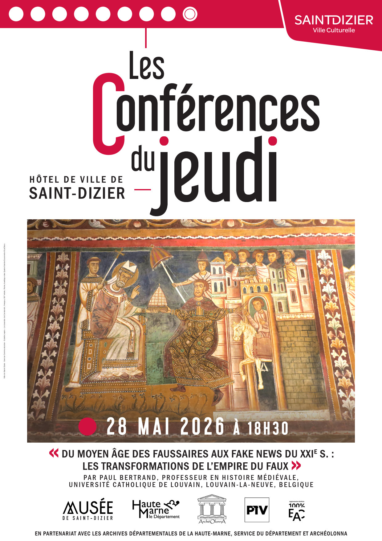 Conférence du Jeudi : Du Moyen Âge des faussaires aux fake news du XXIe s., les transformations de l'empire du faux.