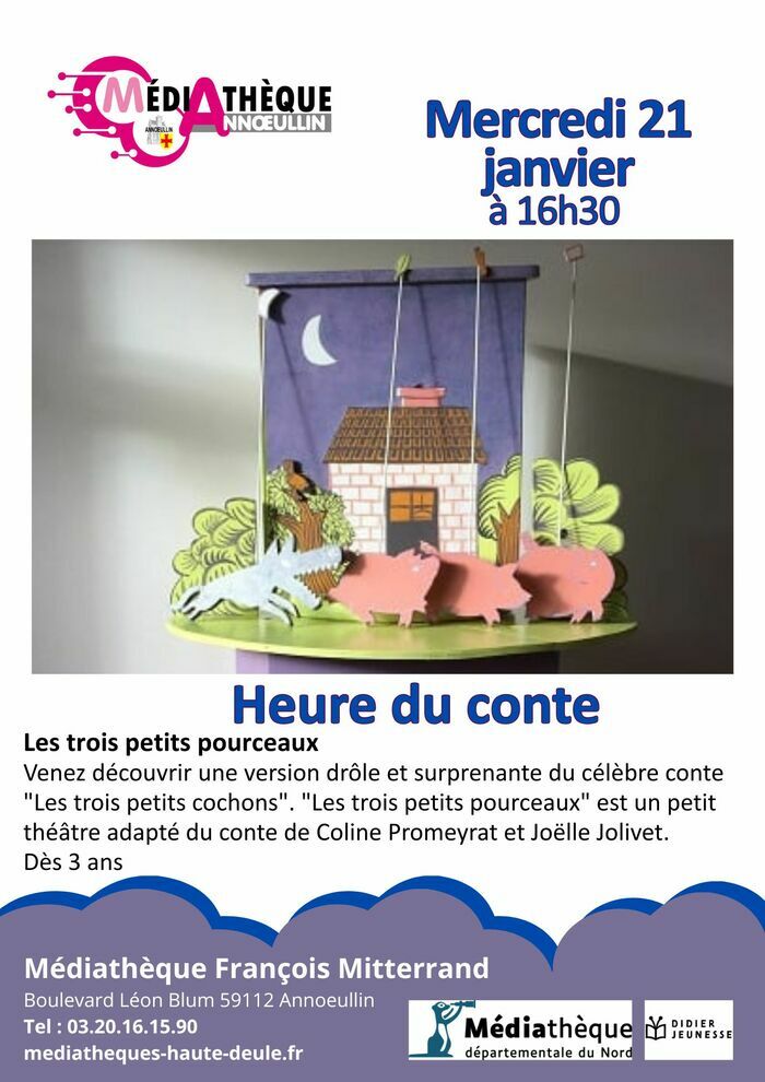 Heure du conte - Les trois petits pourceaux