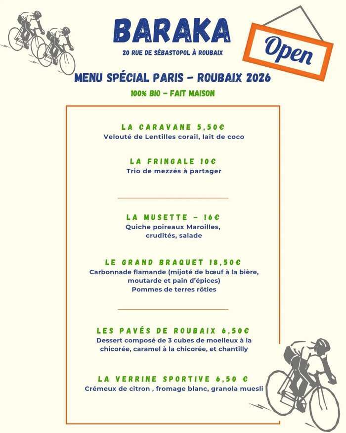 Menu Paris-Roubaix
