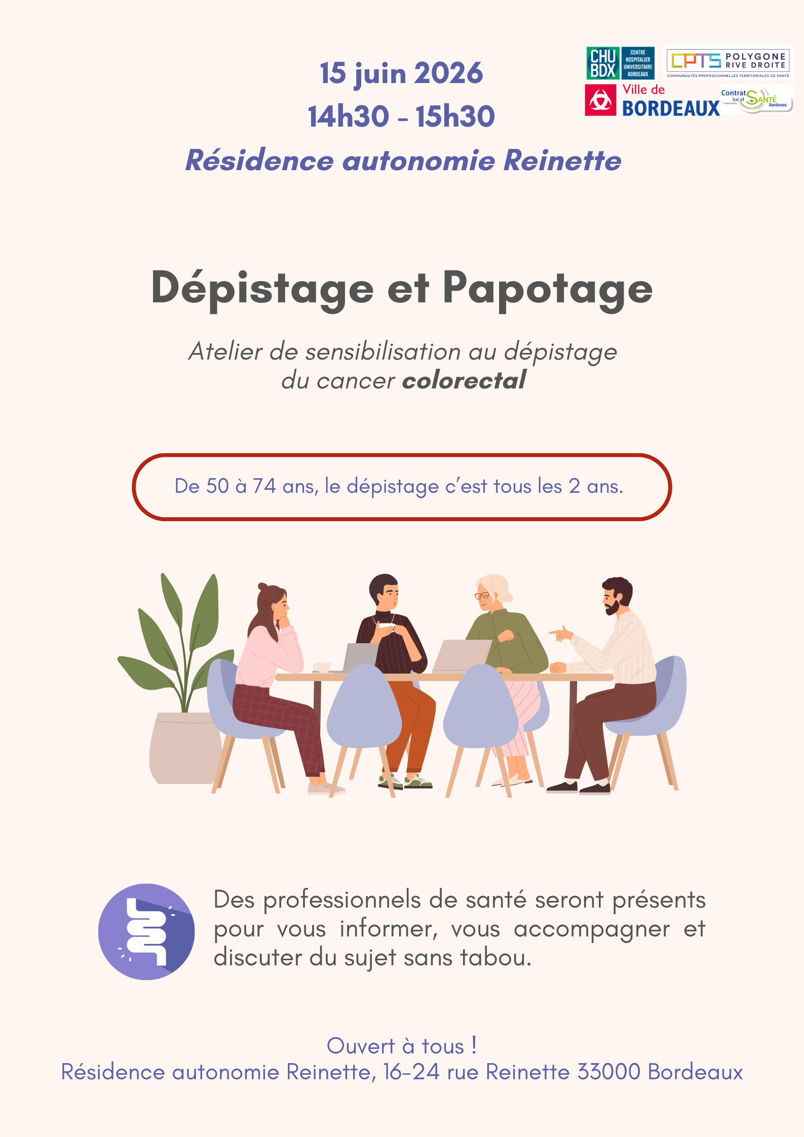 Sensibilisation au dépistage organisé du cancer colorectal