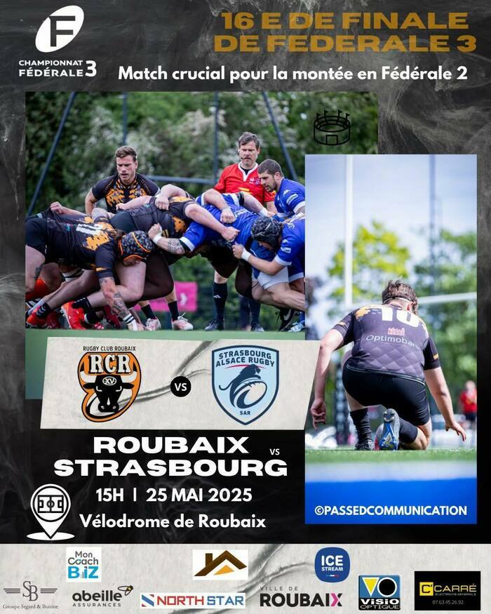Fédérale 3 Rugby - Rugby Club Roubaix / Strasbourg