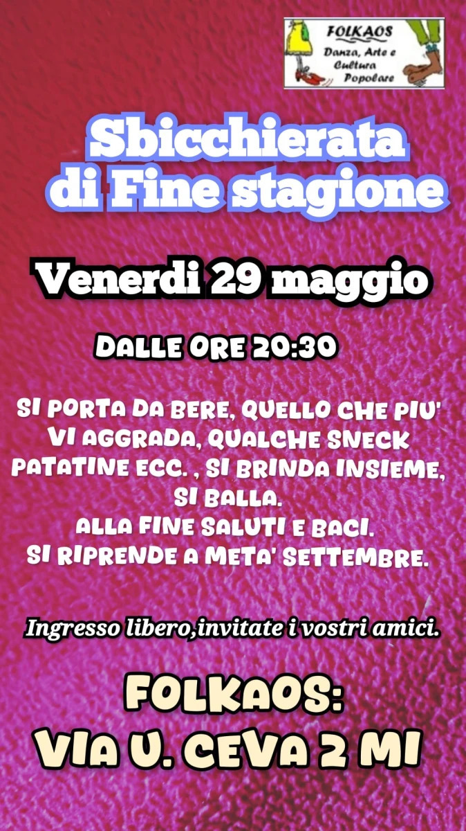Sbicchierata di Fine stagione