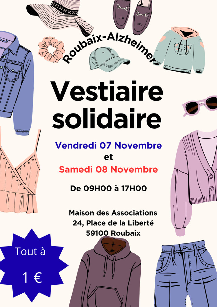 Vestiaire solidaire tout à 1€ ouvert à tous