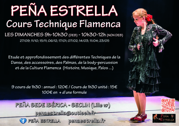 Cours Technique de danse Flamenco - Peña Estrella /Ibérica