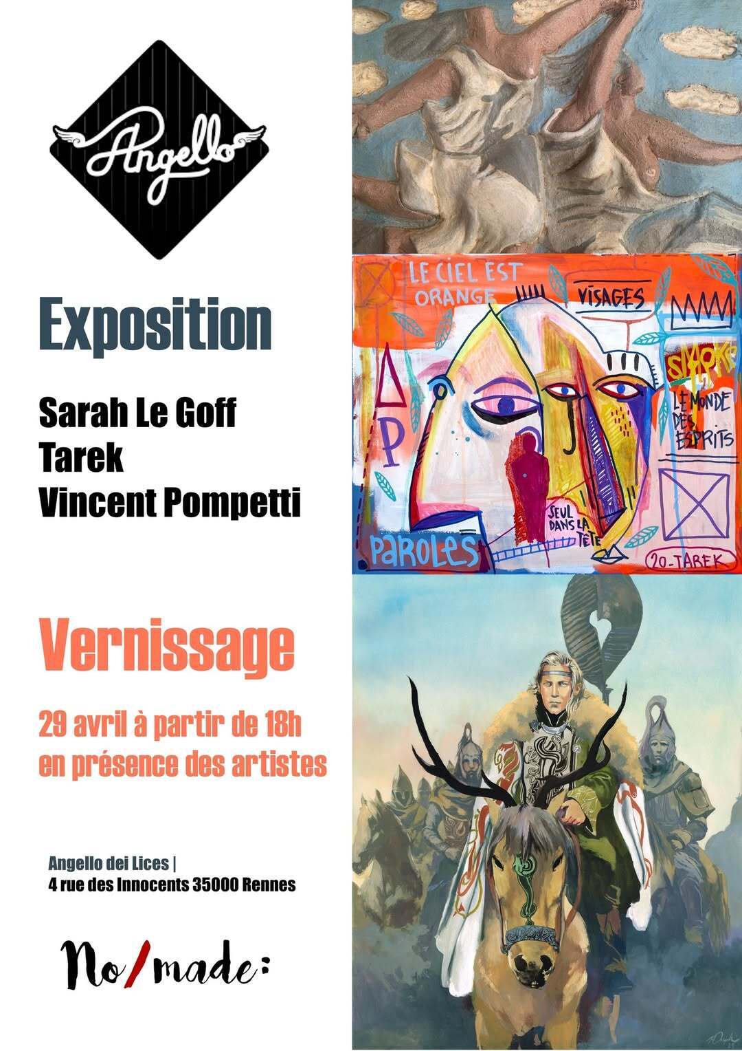 Vernissage chez Angello dei Lices à Rennes