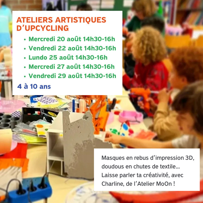 Atelier d'Upcycling Artistique, pour les enfants de 4 à 10 ans