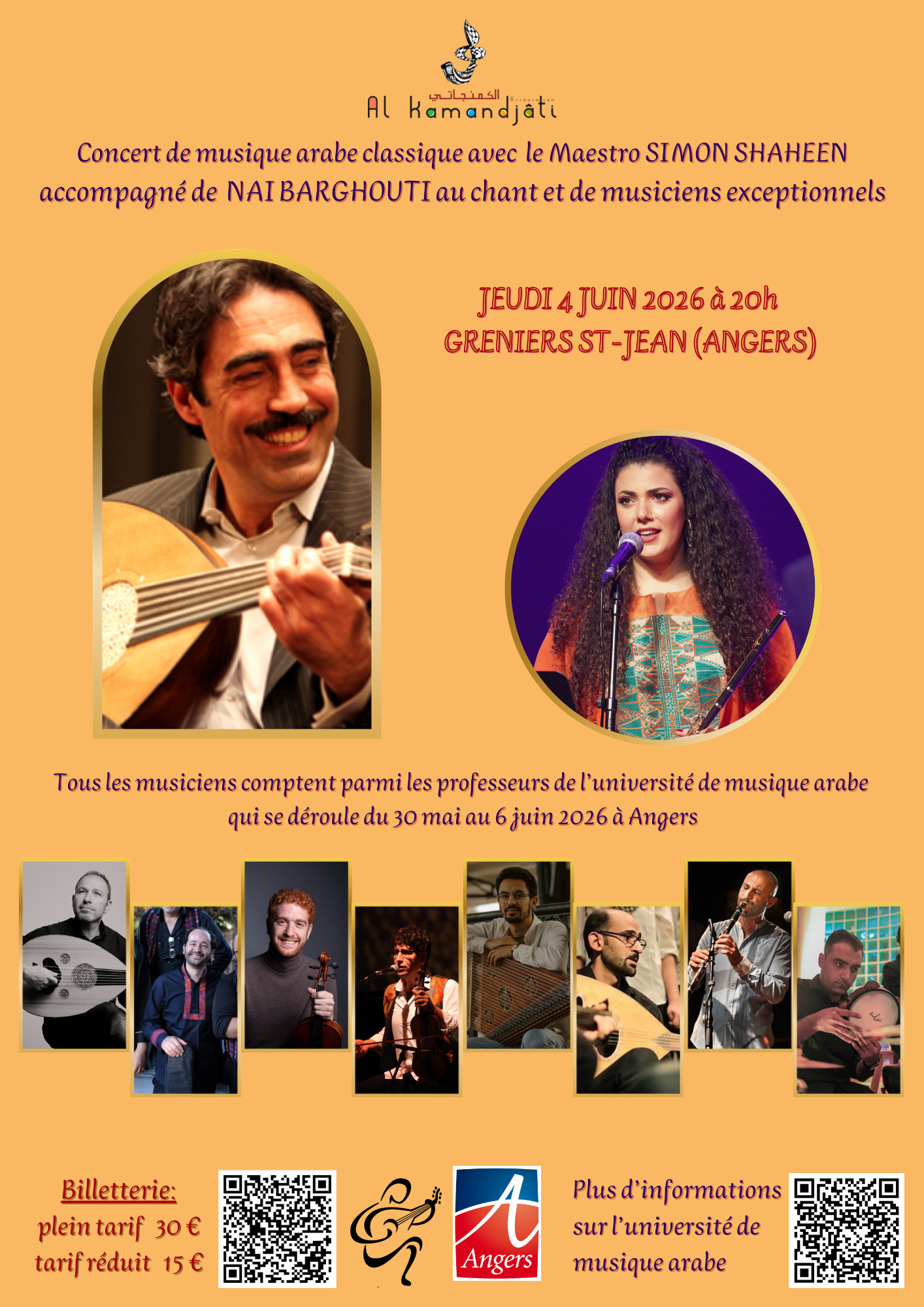 Concert d’exception: Simon Shaheen, Nai Barghouti & Ensemble