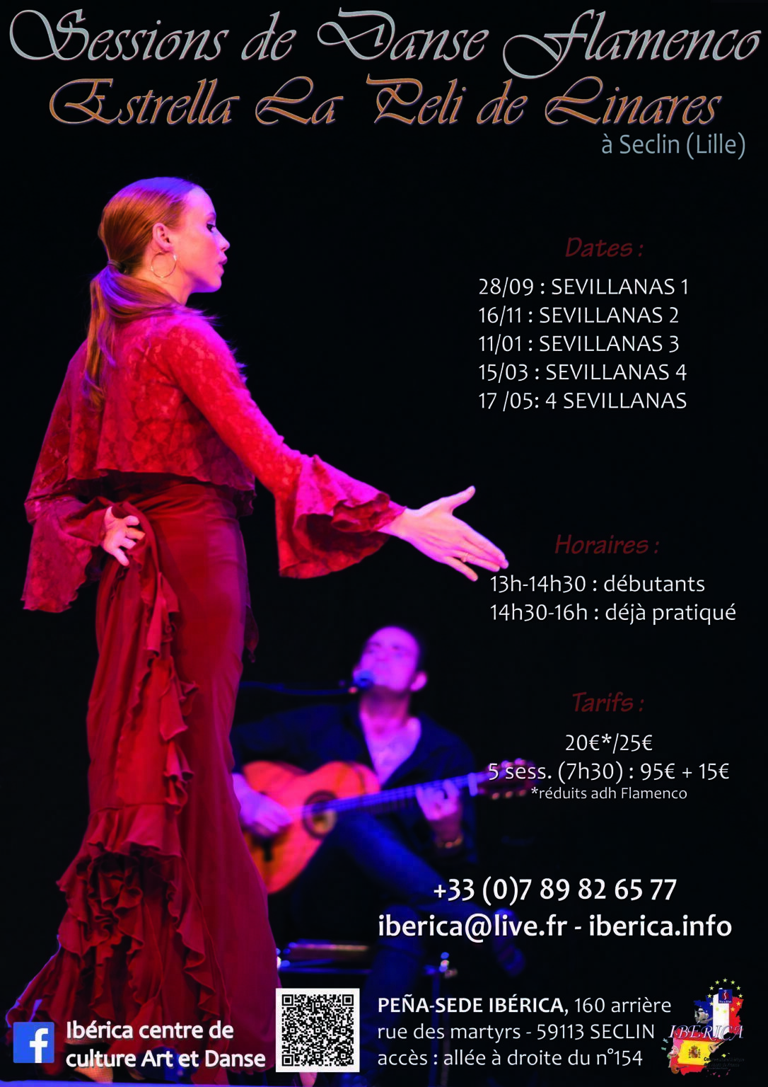 Stages de danse flamenco sevillanas Ibérica Seclin Hauts de France
