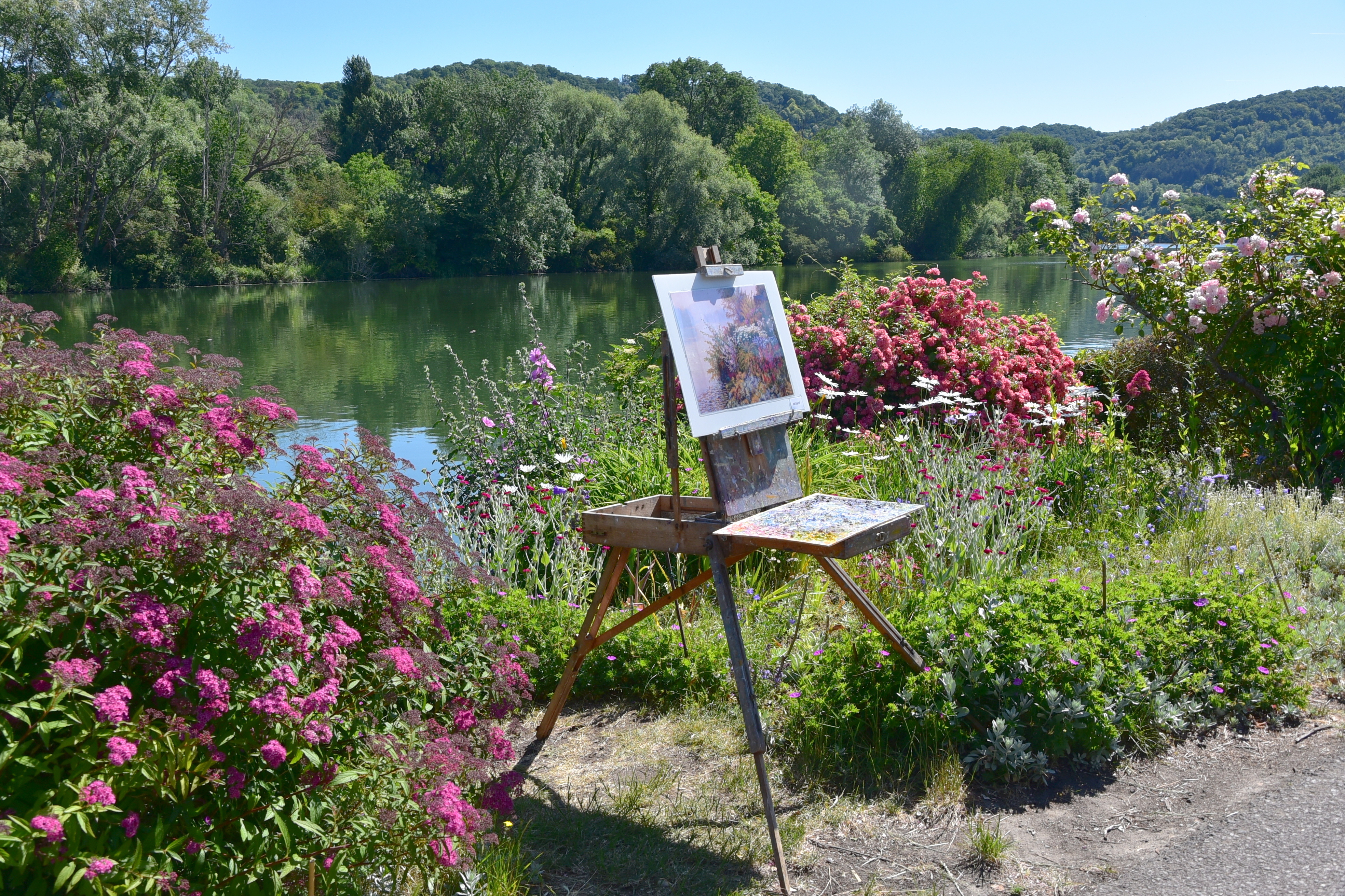 Exposition : jardin en bord de Seine