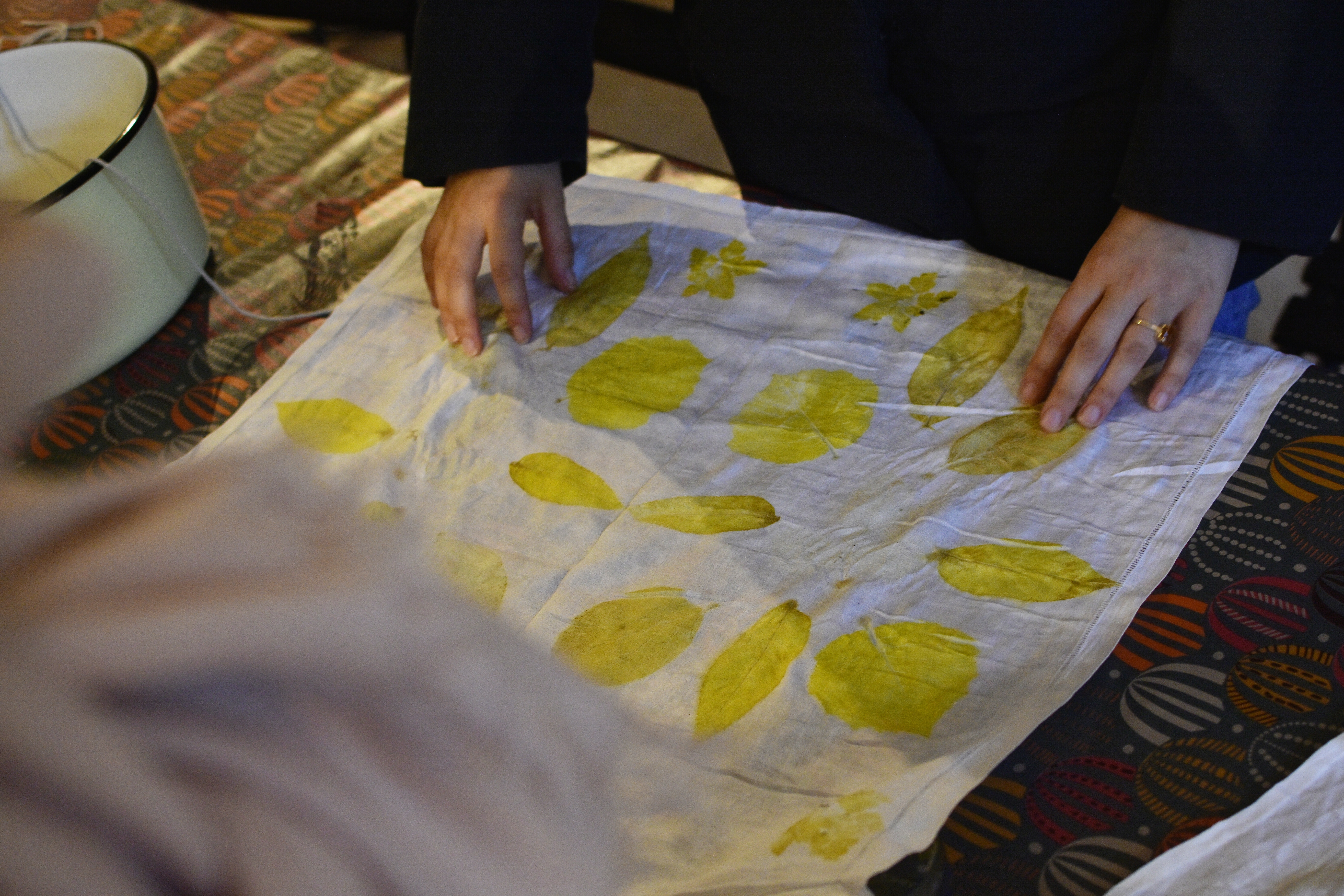Atelier teinture végétale dans le jardin de l'abbaye