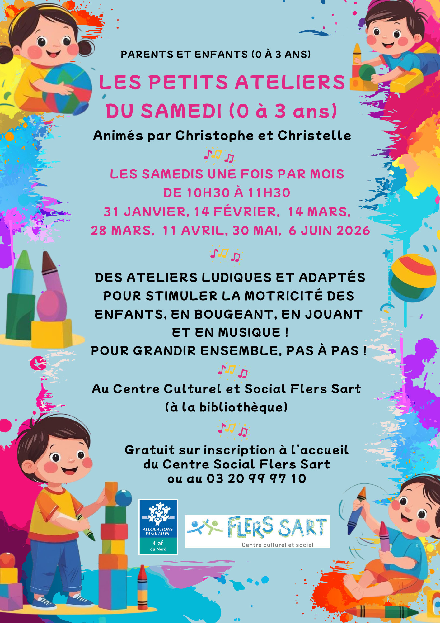 Les petits ateliers du samedi (0 à 3 ans)