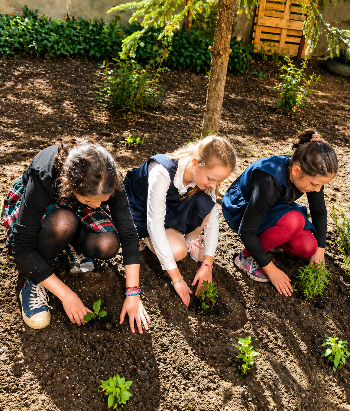 Apprendre à travers la nature dans notre jardin d’herbes de l’école