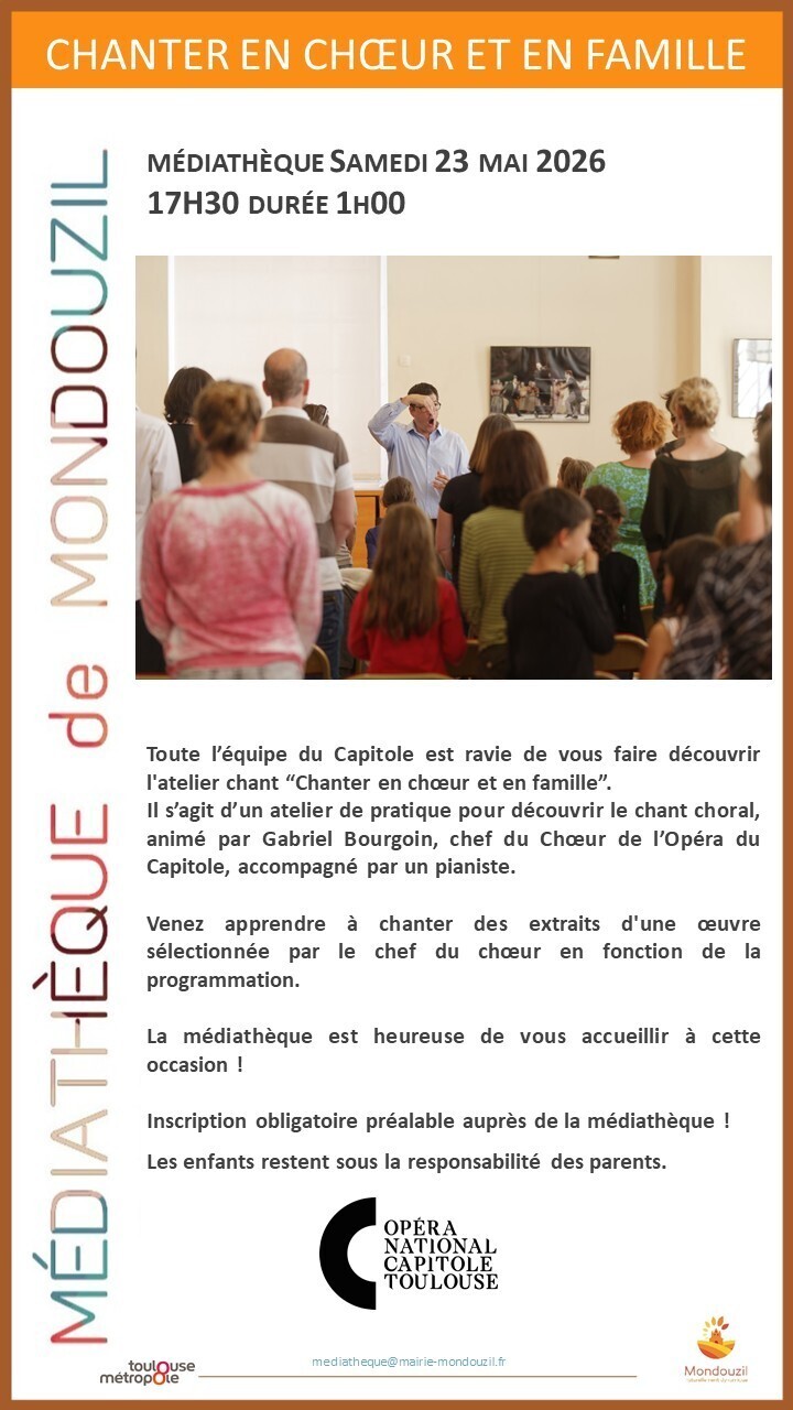 Chanter en chœur et en famille - Samedi 23 mai