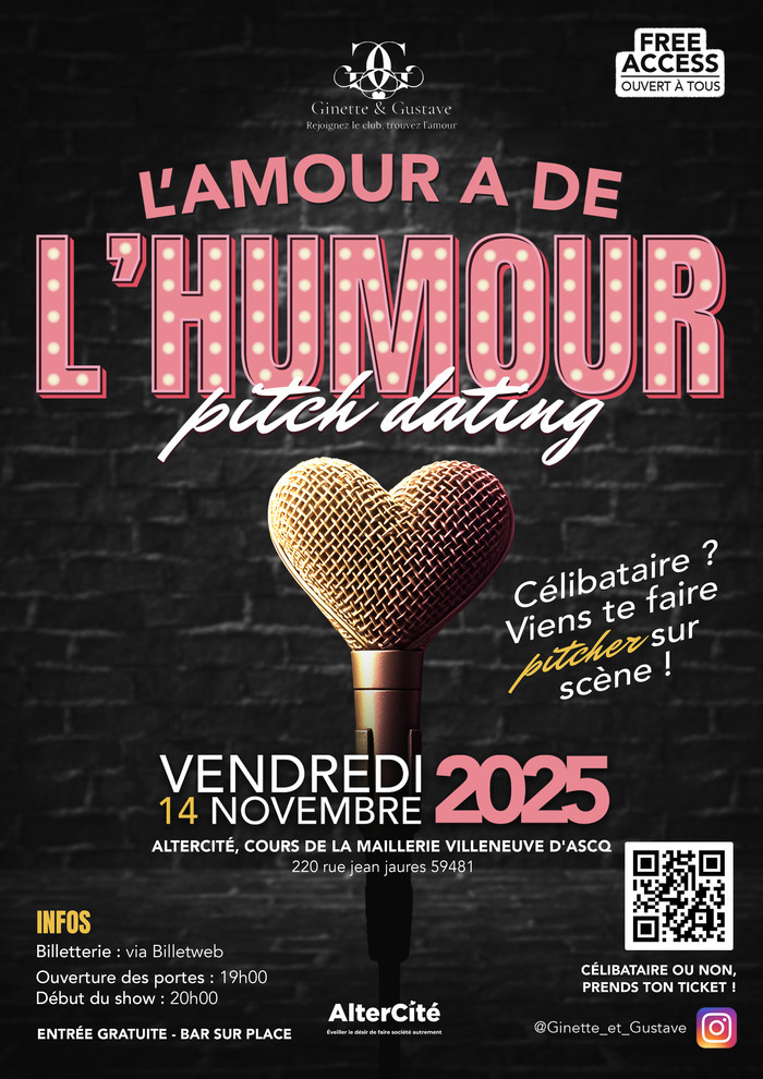 Soirée Pitch-Dating : L'Amour à de l'Humour
