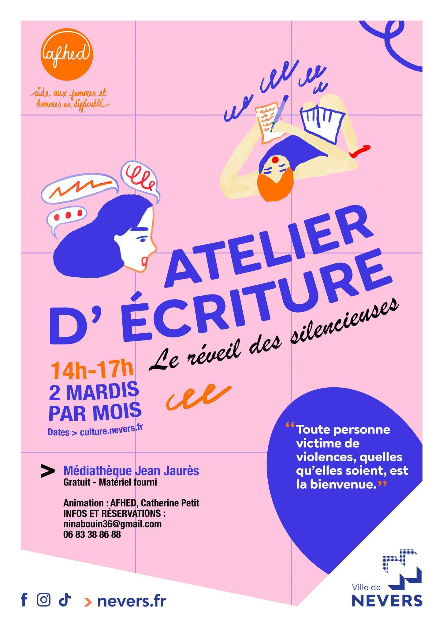 Le réveil des silencieuses - Atelier d'écriture