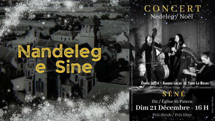 Avec Elodie Jaffré au chant, Awena Lucas à la harpe et Yann Le Bozec à la contrebasse.