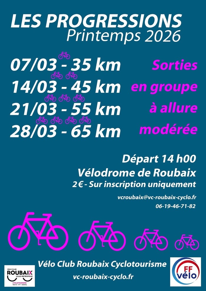 Les progressions 2026 avec le VC Roubaix